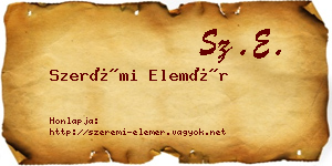 Szerémi Elemér névjegykártya