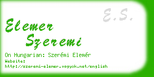 elemer szeremi business card